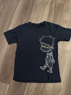 Naruto Kakashi Navy Graphic T-Shirt